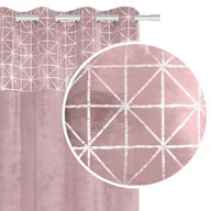 Zasłony - Zasłona 140 x 250 Dekoracyjna Velvet Glossy Puder - miniaturka - grafika 1