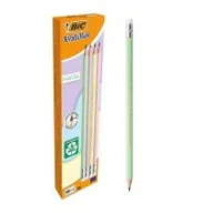 Przybory szkolne - Ołówek Evolution z gumką pastel (12szt) BIC - miniaturka - grafika 1