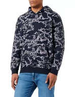 Bluzy męskie - s.Oliver Sales GmbH & Co. KG/s.Oliver Męska bluza z kapturem, niebieski, XXL - miniaturka - grafika 1