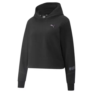 Bluza z kapturem damska Puma Cyber Cropped czarna 84818001-XS - Bluzy damskie - miniaturka - grafika 1