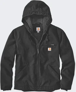 Kurtka Carhartt Washed Duck Sherpa Lined Black - Kurtki męskie - miniaturka - grafika 1