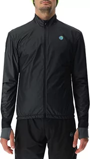 Kurtki męskie - UYN UYN Męska kurtka Running Coreshell Jacket przeciwdeszczowa czarny Blackboard Melange/Black XL O102280 - grafika 1