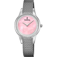 Zegarki damskie - Festina Mademoiselle 20494/5 zegarek damski na bransolecie z różową tarczą - miniaturka - grafika 1