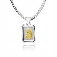 Biżuteria dla dzieci - 925 Srebrny łańcuszek medalik DEDYKACJA 50 cm LM48 - miniaturka - grafika 1