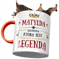 Kubki - Kubek Pomarańczowy Dla Matyldy Koleżanki Prezent z Nadrukiem ze Zdjęciem + Opakowanie na prezent (wzór 03) - miniaturka - grafika 1