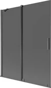 Parawany nawannowe - Mexen Velar parawan nawannowy 2-skrzydłowy rozsuwany 140 x 150 cm, grafit, gun gray szczotkowany - 896-140-000-41-66 - miniaturka - grafika 1