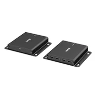 Kable USB - Unitek Przedłużacz USB-C na 4× USB-A przez Ethernet, zasięg do 150 m 480Mbps - miniaturka - grafika 1