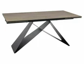 Stoły - Stół Westin (160-240)X90 Czarny Mat / Ceramic Jasny Brąz Sabbia - miniaturka - grafika 1