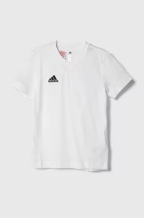 Koszulki dla dziewczynek - adidas Performance t-shirt bawełniany dziecięcy ENT22 TEE Y kolor biały z nadrukiem - grafika 1