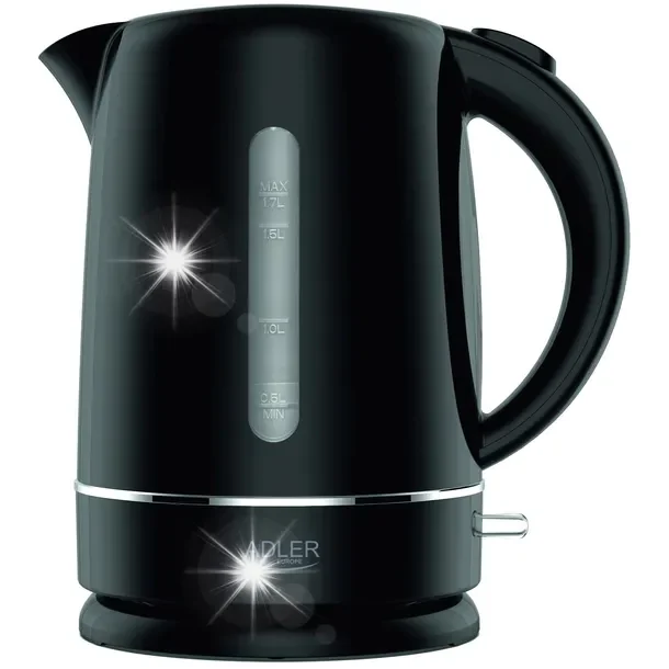 Czajnik Elektryczny Adler AD 1385 black 2200W 1,7L Płaska Grzałka Filtr