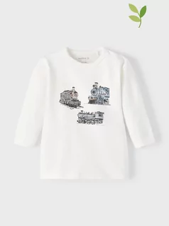 Kaftaniki dla niemowląt - Name it Koszulka "Rocon" w kolorze białym - grafika 1