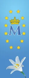 Baner religijny - symbole maryjne 75x200 cm - Ikony i obrazy sakralne - miniaturka - grafika 1