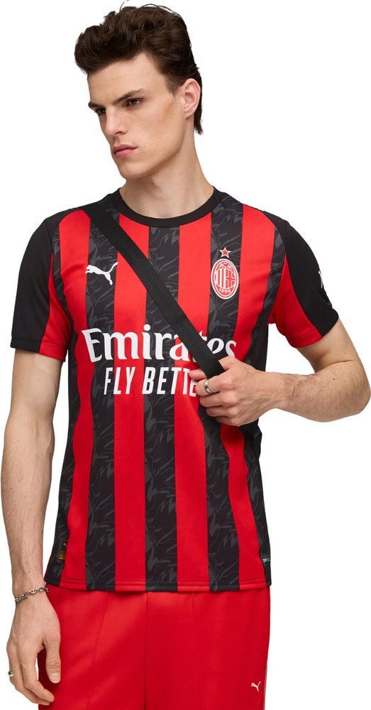 Koszulka męska Puma AC Milan Home Jersey Replica czarno-czerwona 779962 01 2XL