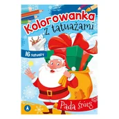 Książki edukacyjne - Kolorowanka z tatuażami. Pada śnieg - miniaturka - grafika 1