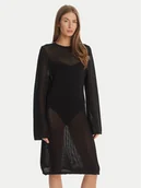 Sukienki - Seafolly Sukienka plażowa Beach Edit 55686-KN Czarny Regular Fit - miniaturka - grafika 1