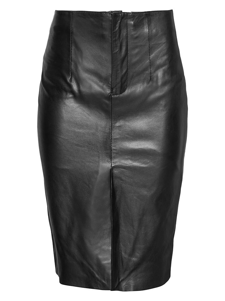 Bugatti Skórzana spódnica w kolorze czarnym