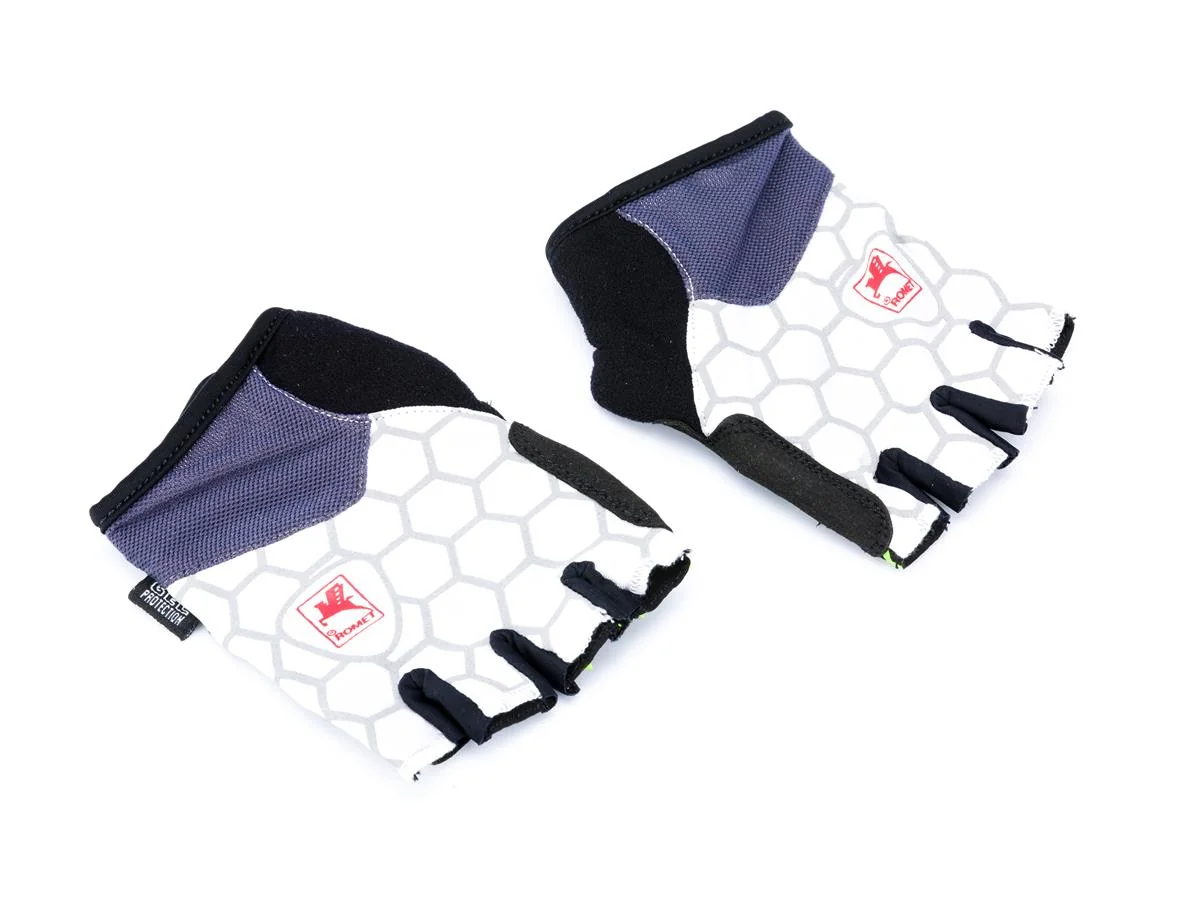 Rękawiczki rowerowe ROMET REFLEX biało szare et/logo Romet roz. XL
