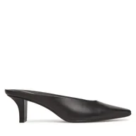 Klapki i japonki damskie - Klapki Calvin Klein Heel Mule Pump 50 - Lth HW0HW02332 Czarny - miniaturka - grafika 1