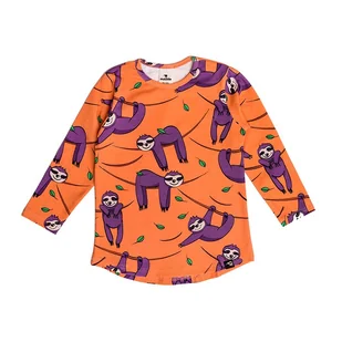 Longsleeve Pomarańczowy Leniwiec - Bluzki dla chłopców Longsleeve Pomarańczowy Leniwiec - Bluzki dla chłopców - miniaturka - grafika 1