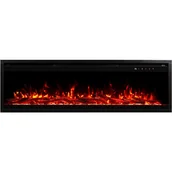 Kominki elektryczne - Kominek elektryczny AFLAMO Royal PRO 180 - ogień premium - na ścianę i do zabudowy - 180x38x16 cm - dekoracyjny kominek LED z grzaniem 750/1500 W - miniaturka - grafika 1