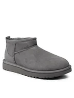 Śniegowce damskie - Ugg Śniegowce W Classic Ultra Mini 1116109 Szary - miniaturka - grafika 1