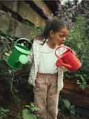 Spodnie i spodenki dla dziewczynek - Reserved - Sztruksowe spodnie z haftem - beżowy - miniaturka - grafika 1