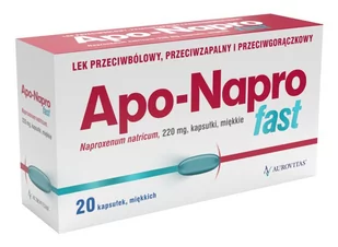 APOTEX Apo-Napro Fast 20 kapsułek  3398862 - Leki przeciwbólowe - miniaturka - grafika 1