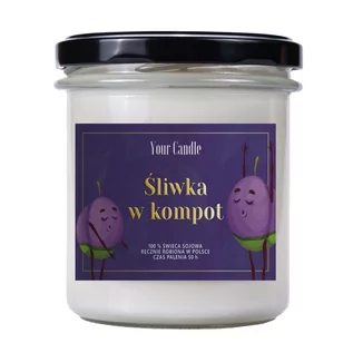 Świece - Your Candle - Świeca zapachowa sojowa Śliwka w kompot 300 ml - grafika 1