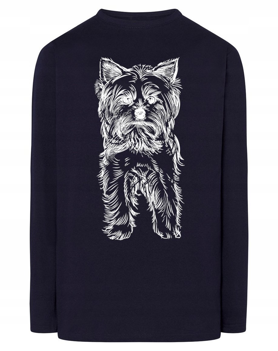 Longsleeve nadruk pies Yorkshire terrier r.XL