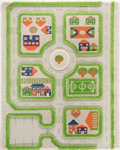 IVI Little Helper 121 md033ye80153 hipoalergiczny skutkami alergogennymi grubszy 3d dywan dla dzieci do zabawy, 80 x 150 cm, zielony 121MD015YE10153 - Dywany dla dzieci - miniaturka - grafika 1
