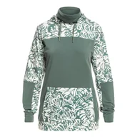 Bluzy sportowe damskie - Damska Bluza ROXY WINTER VALLEY ERJFT04716-BPG1 – Zielony - miniaturka - grafika 1