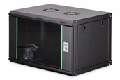 Szafy rack - Szafa Digitus Szafa sieciowa wisząca jednosekcyjna Dynamic 19" 7U, 600x450, drzwi szyba, czarny, niezmontowana, 60kg DN-37101 - miniaturka - grafika 1