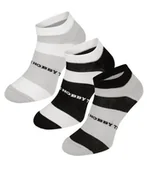 Majtki męskie - Skarpetki krótkie STRIPES trójpak biało-szaro-czarny-38-40 - miniaturka - grafika 1