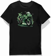 Koszulki męskie - Koszulka męska czarna Motocyklowa Kawasaki Przygody M - miniaturka - grafika 1