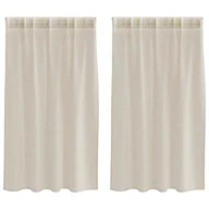 Zasłony - vidaXL Zasłony z zasłonami 2 pcs Piasek 140 x 140 cm Poliester - miniaturka - grafika 1