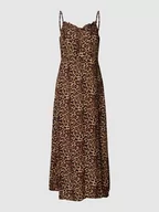 Sukienki - Sukienka midi z wiskozy z kwiatowym wzorem na całej powierzchni - miniaturka - grafika 1