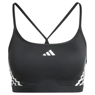 adidas Damski biustonosz treningowy AeroReact, XS, czarny - Biustonosze - miniaturka - grafika 1