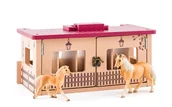 Figurki dla dzieci - Faunica Drewniana stajnia na 6 stanowisk - miniaturka - grafika 1