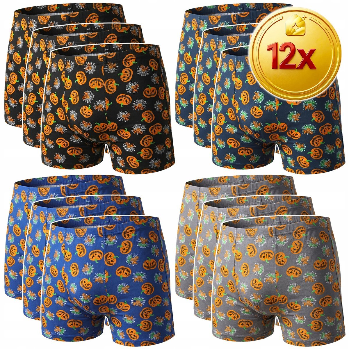 12x BOKSERKI MĘSKIE HALLOWEEN 2XL