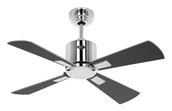 Wentylatory sufitowe - Energooszczędny wentylator sufitowy z pilotem Eco Neo III 92 cm chrom szczotkowany Wenge / srebrnoszare łopatki - miniaturka - grafika 1