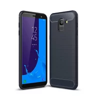 Etui i futerały do telefonów - Baseus Carbon Case elastyczne etui pokrowiec Samsung Galaxy J6 2018 J600 niebieski Niebieski Samsung Galaxy J6 2018 - miniaturka - grafika 1