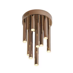 Maxlight Miedziana LAMPA sufitowa ORGANIC C0116 okrągła OPRAWA metalowa PLAFON sople LED 10W miedź - Lampy sufitowe - miniaturka - grafika 1