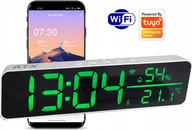 Stacje pogodowe - RTX Duży Zagar LED Czujnik Sensor Temperatury i Wilgotności WiFi Tuya - miniaturka - grafika 1