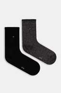 Skarpetki damskie - Tommy Hilfiger skarpetki 2-pack damskie kolor czarny 371221099 - miniaturka - grafika 1