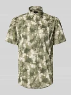 Koszule męskie - Koszula casualowa o kroju regular fit z kieszenią na piersi - miniaturka - grafika 1