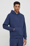 Bluzy męskie - New Balance bluza bawełniana męska kolor granatowy z kapturem z aplikacją - miniaturka - grafika 1