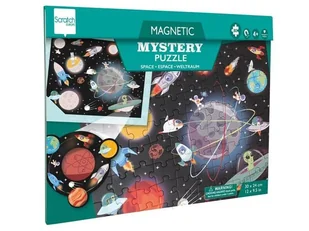 Scratch - 2 w 1 Puzzle magnetyczne i gra Szukaj z lupą - Kosmos 80 el. 3+ - Układanki dla dzieci - miniaturka - grafika 1