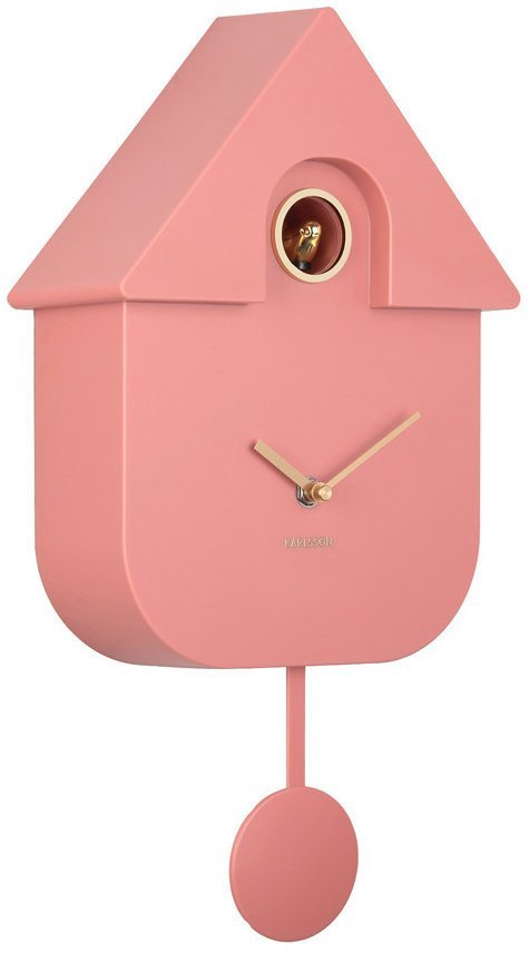 Karlsson Zegar z kukułką i wahadłem Karlsson KA6094PI różowy Modern Cuckoo Oro .