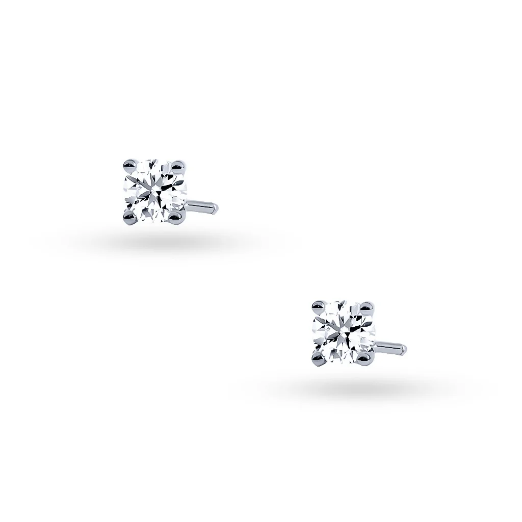 Srebrne kolczyki z Moissanitem 2 x 0.20 ct sztyfty pr. 925