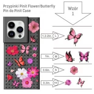 Przypinki Pinit Flower/Butterfly Pin do Pinit Case Wzór 1 - Etui i futerały do telefonów - miniaturka - grafika 2